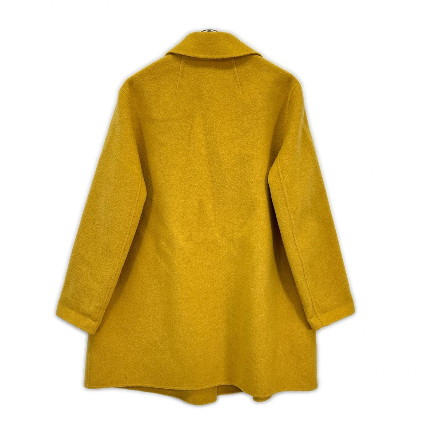 01-9309603 Yellow NEW DIVIDE LUXE OVERLAY DF Cashmere Blend Coat S Ladies