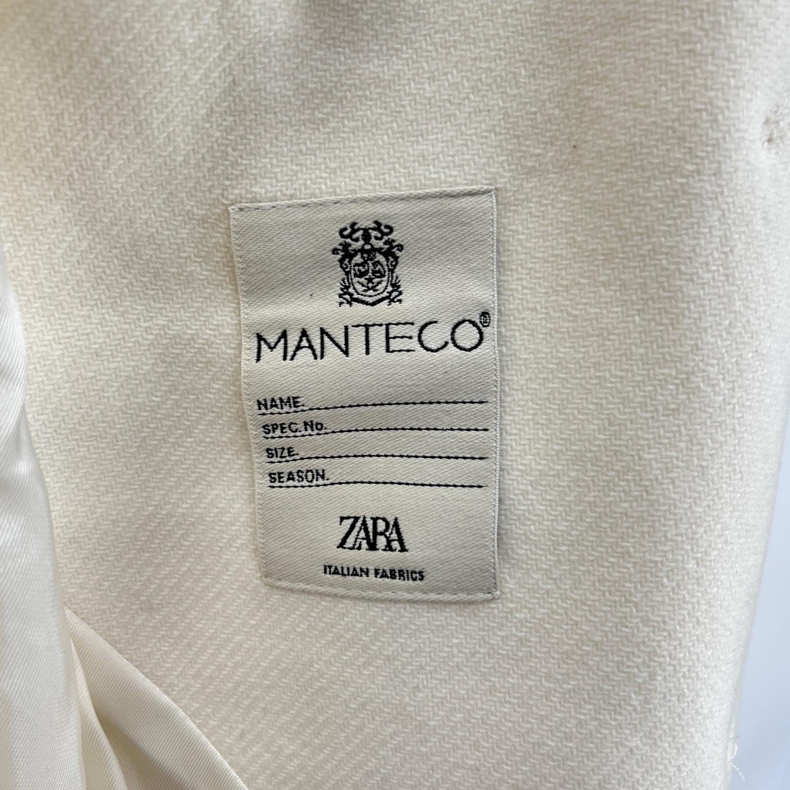 象牙色 ZW系列 羊毛混纺 MANTECO 双排扣大衣 外套 XS 女式