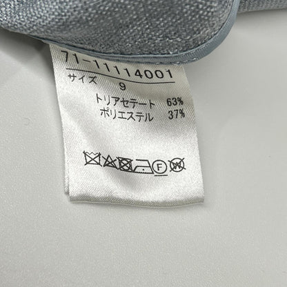 INED 71-11114001 Blue Belted Linen Raglan Coat