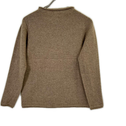 TOYOBOSHI Toyobo Itokoromo YODO 15IT-PC3301 Brown Cashmere Mock Neck Sweater Top