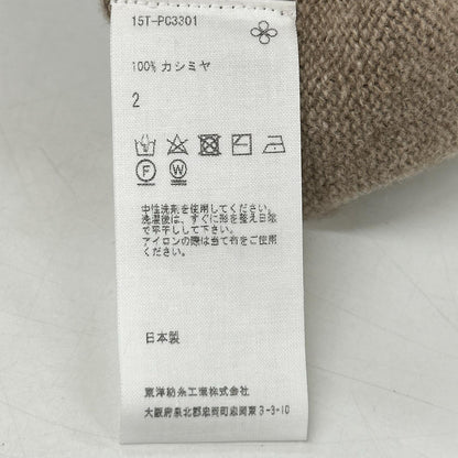 TOYOBOSHI Toyobo Itokoromo YODO 15IT-PC3301 Brown Cashmere Mock Neck Sweater Top