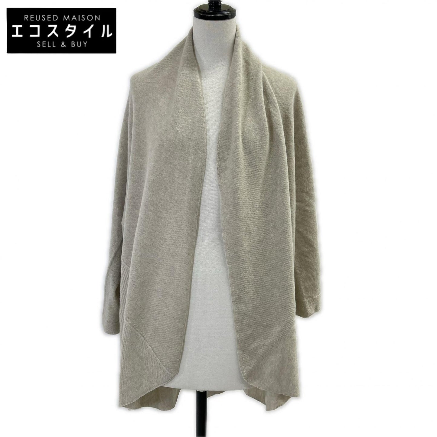 Itoori FUJI 13IT-PC2008 Gray Cashmere Cardigan Poncho Top F Women's