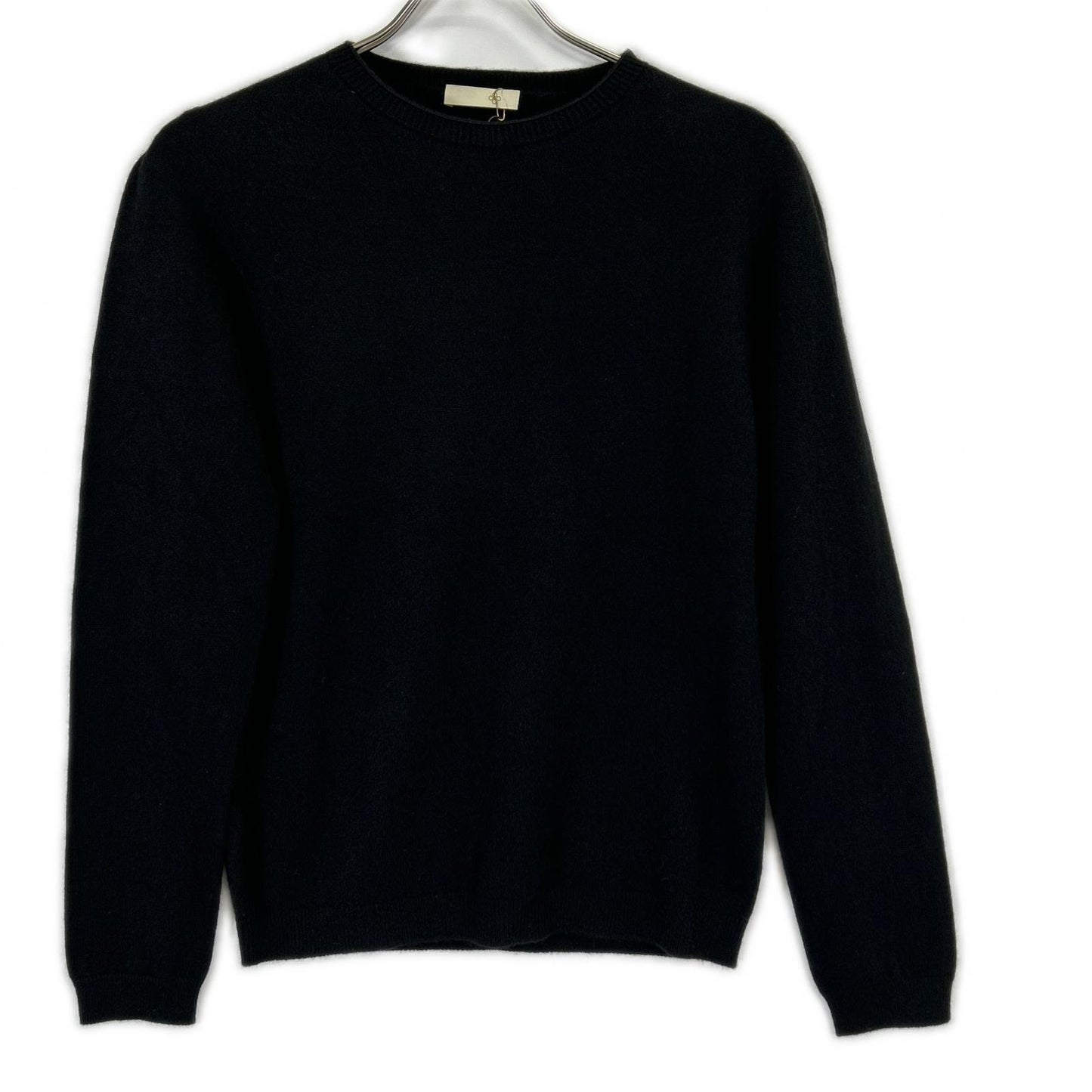 Itokoromo ANZU 10IT-PC2502 Black Cashmere Crew Neck Knit Sweater Top 1 Ladies