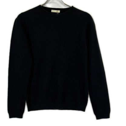 Itokoromo ANZU 10IT-PC2502 Black Cashmere Crew Neck Knit Sweater Top 1 Ladies
