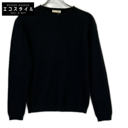 Itokoromo ANZU 10IT-PC2502 Black Cashmere Crew Neck Knit Sweater Top 1 Ladies