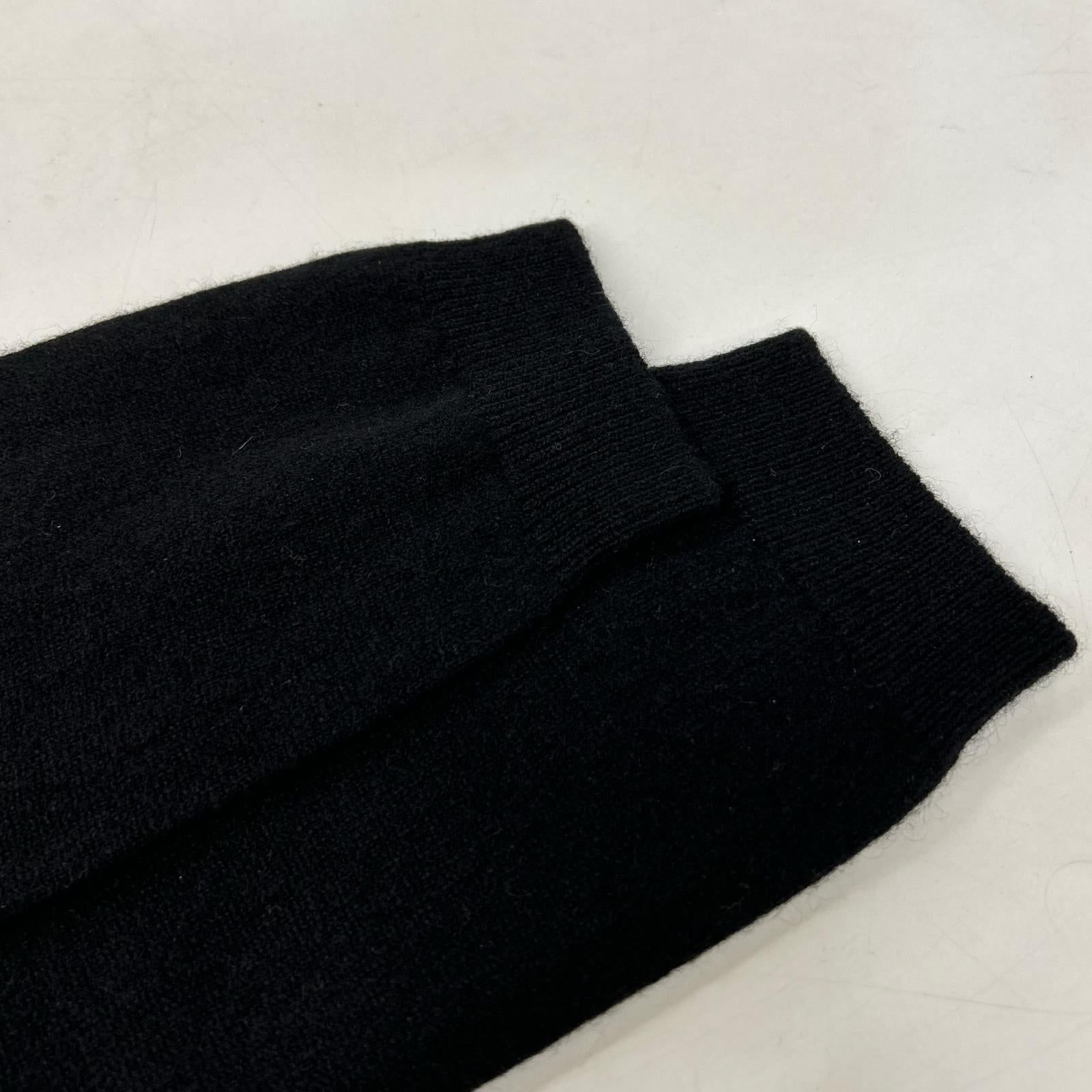 Itokoromo ANZU 10IT-PC2502 Black Cashmere Crew Neck Knit Sweater Top 1 Ladies