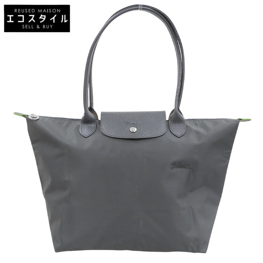 Longchamp ロンシャン 新品同様 ル プリアージュ グリーン L ショルダーバッグ レディース グレー L1899919 ショルダーバッグ