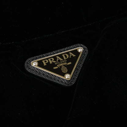 PRADA プラダ 【美品/国内正規/24年製】292214 トライアングルロゴ ベルベット フーディダウンジャケット ジャケット