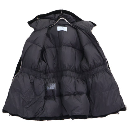 PRADA プラダ 【美品/国内正規/24年製】292214 トライアングルロゴ ベルベット フーディダウンジャケット ジャケット
