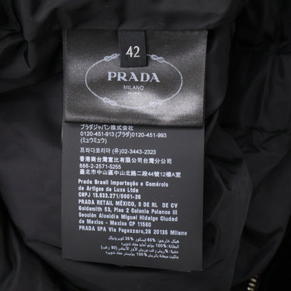 PRADA プラダ 【美品/国内正規/24年製】292214 トライアングルロゴ ベルベット フーディダウンジャケット ジャケット