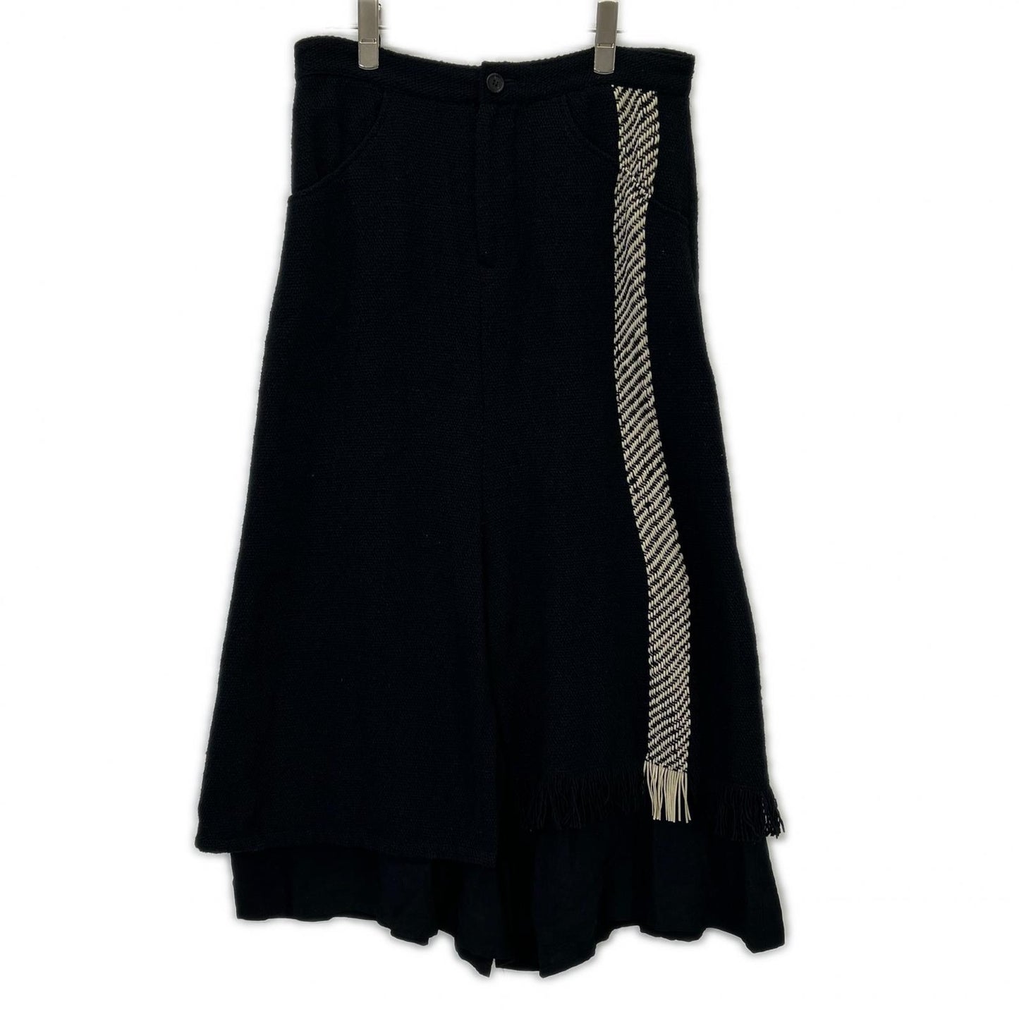 Yohji Yamamoto 山本耀司 黑色 FE-P23-121 22AW 粗花呢裙裤 下装