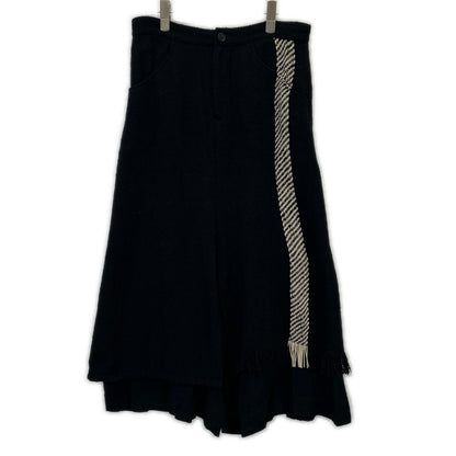 Yohji Yamamoto 山本耀司 黑色 FE-P23-121 22AW 粗花呢裙裤 下装