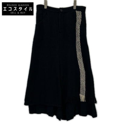 Yohji Yamamoto 山本耀司 黑色 FE-P23-121 22AW 粗花呢裙裤 下装