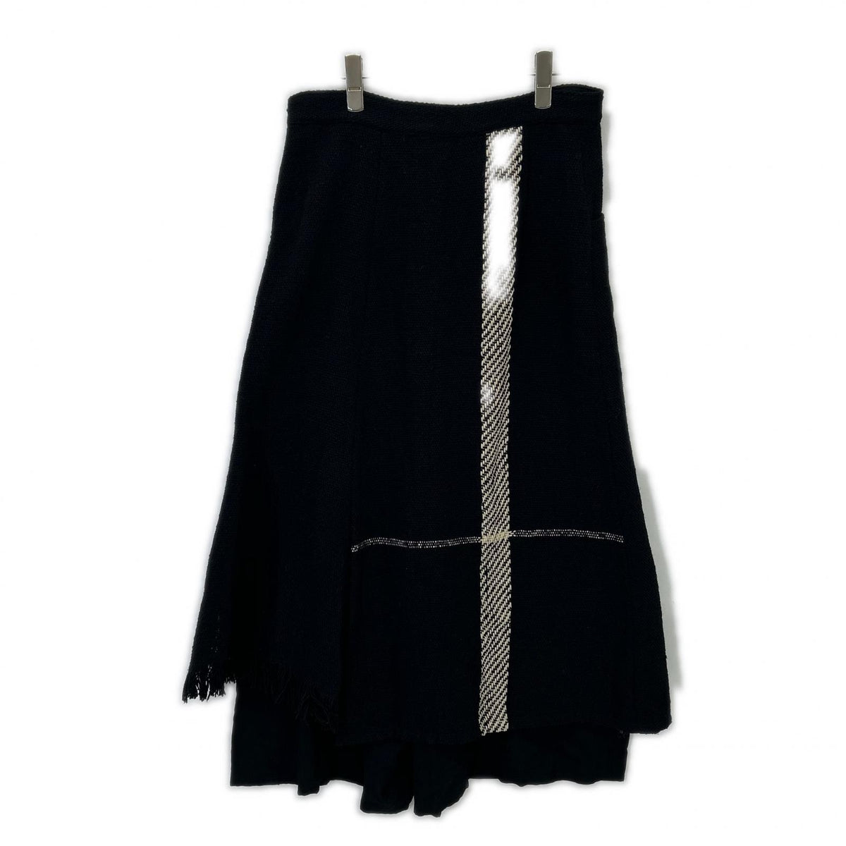 yohjiyamamoto ヨウジヤマモト Black FE-P23-121 22AW Tweed Skirt Pants Bottoms