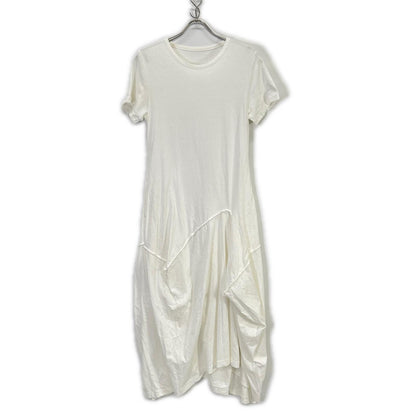 WHITE GI-T01-040 Cotton Dress One-piece Deformed T-shirt Dress 1 Ladies