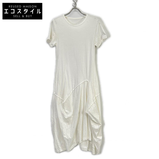 WHITE GI-T01-040 Cotton Dress One-piece Deformed T-shirt Dress 1 Ladies