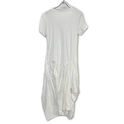 WHITE GI-T01-040 Cotton Dress One-piece Deformed T-shirt Dress 1 Ladies
