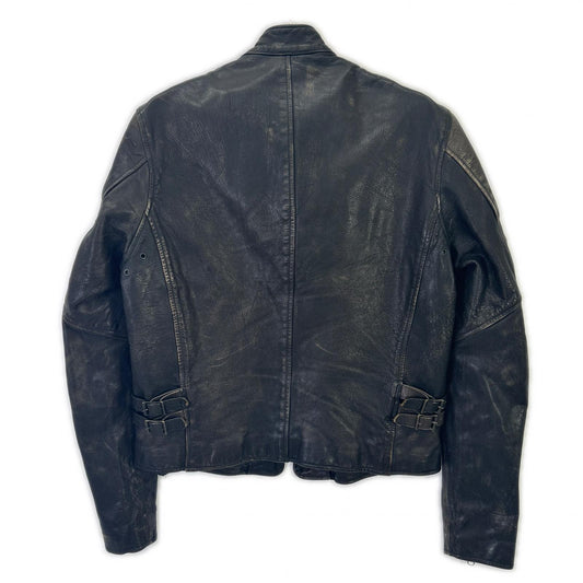 THE COCKPIT Z21M013W Black Goatskin motocross jacket