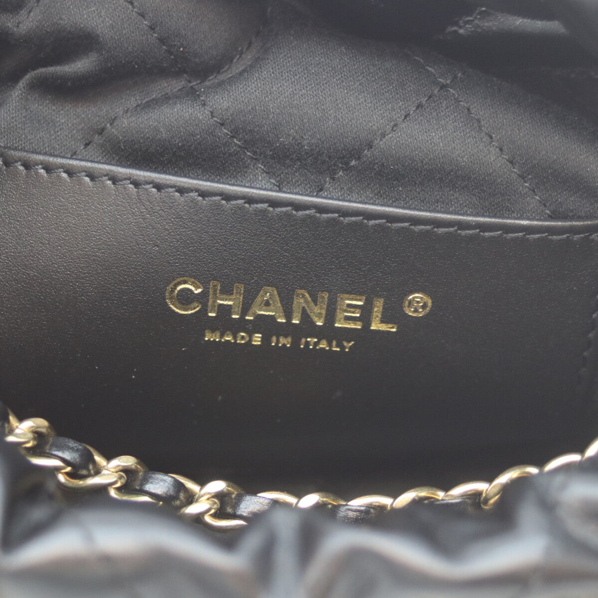CHANEL シャネル 24A AS3980 黒 シャイニーカーフ シャネル22ミニ パールチェーン ショルダーバッグ ショルダーバッグ
