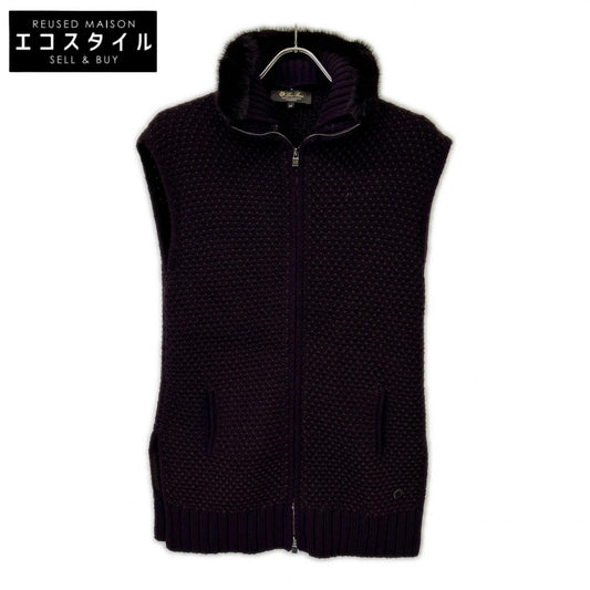 Loro Piana ロロピアーナ FAE5579 Bordeaux Cashmere×Mink Knit Vest Baby Cashmere Vest