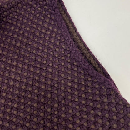 Loro Piana ロロピアーナ FAE5579 ボルドー カシミヤ×ミンク ニットベスト　ベビーカシミヤ ベスト