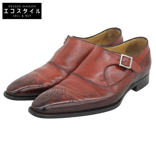 FRANCESCO BENIGNO フランチェスコベニーニョ 美品 パティーヌ モンクストラップシューズ メンズ レッド 7 1/2 シューズ