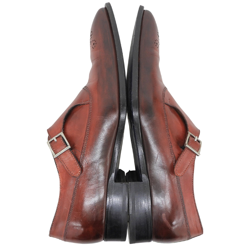 FRANCESCO BENIGNO フランチェスコベニーニョ 美品 パティーヌ モンクストラップシューズ メンズ レッド 7 1/2 シューズ