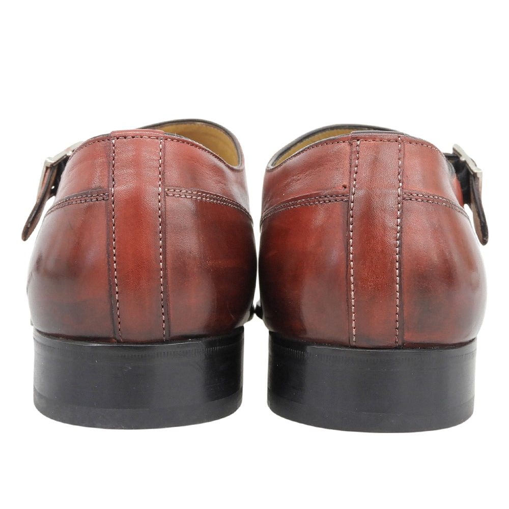 FRANCESCO BENIGNO フランチェスコベニーニョ 美品 パティーヌ モンクストラップシューズ メンズ レッド 7 1/2 シューズ