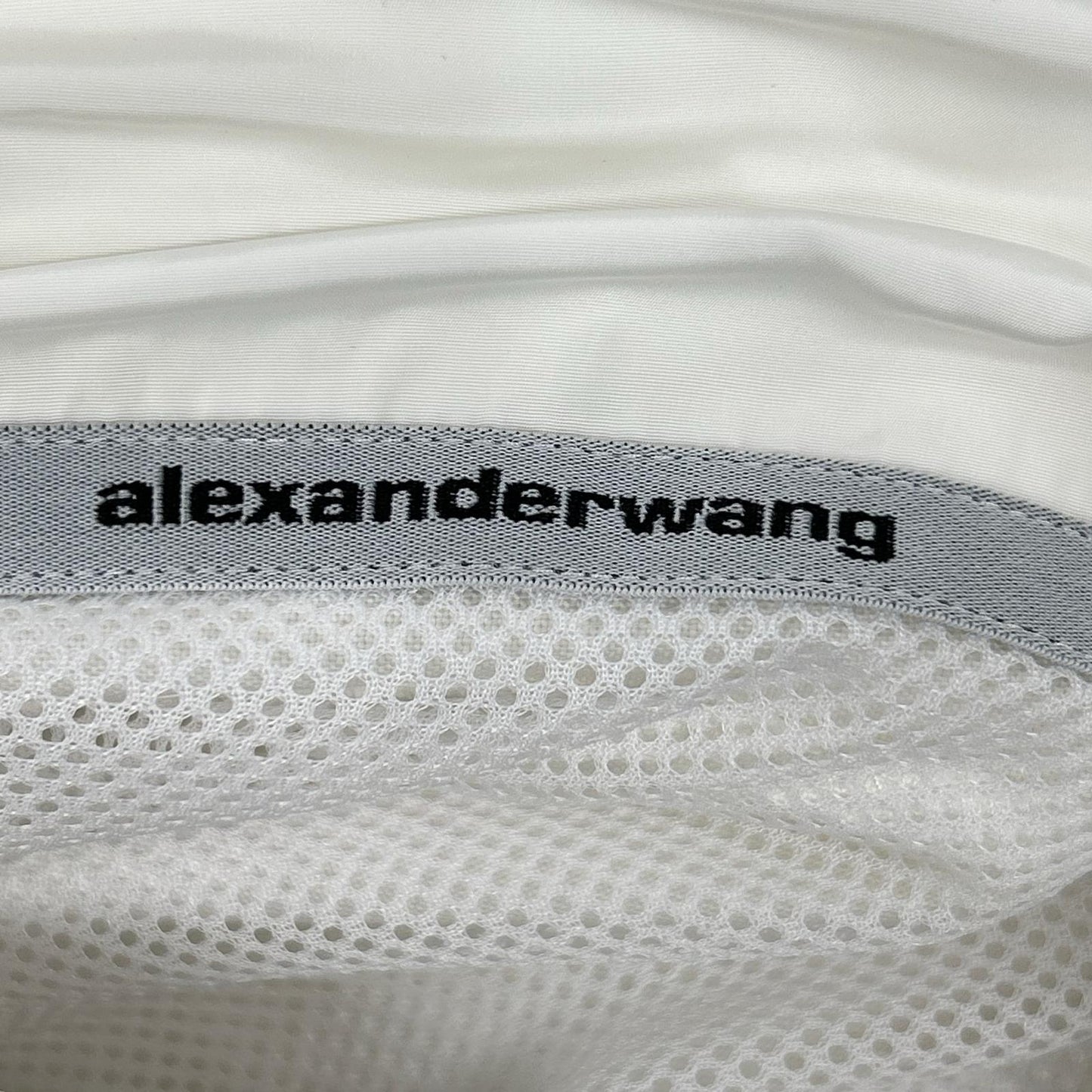 ALEXANDER WANG アレキサンダーワン ホワイト クロップド 取り外し可能フード シャツジャケット トップス