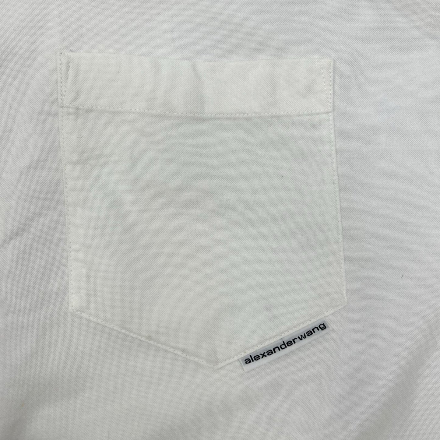 ALEXANDER WANG アレキサンダーワン ホワイト クロップド 取り外し可能フード シャツジャケット トップス