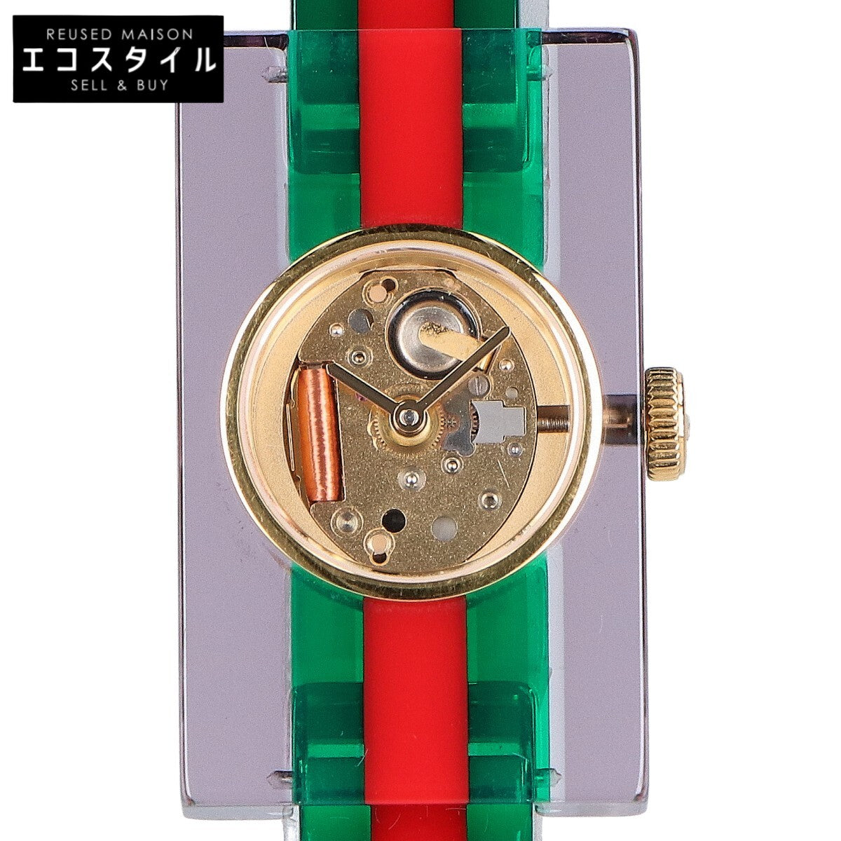 GUCCI グッチ YA143501 143.5 ヴィンテージウェブ スケルトン文字盤 クオーツ 腕時計