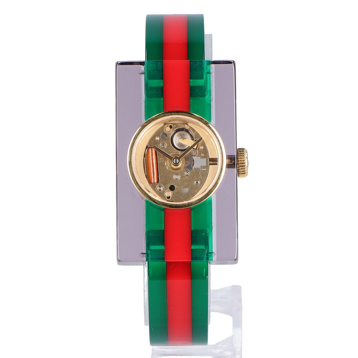 GUCCI グッチ YA143501 143.5 ヴィンテージウェブ スケルトン文字盤 クオーツ 腕時計