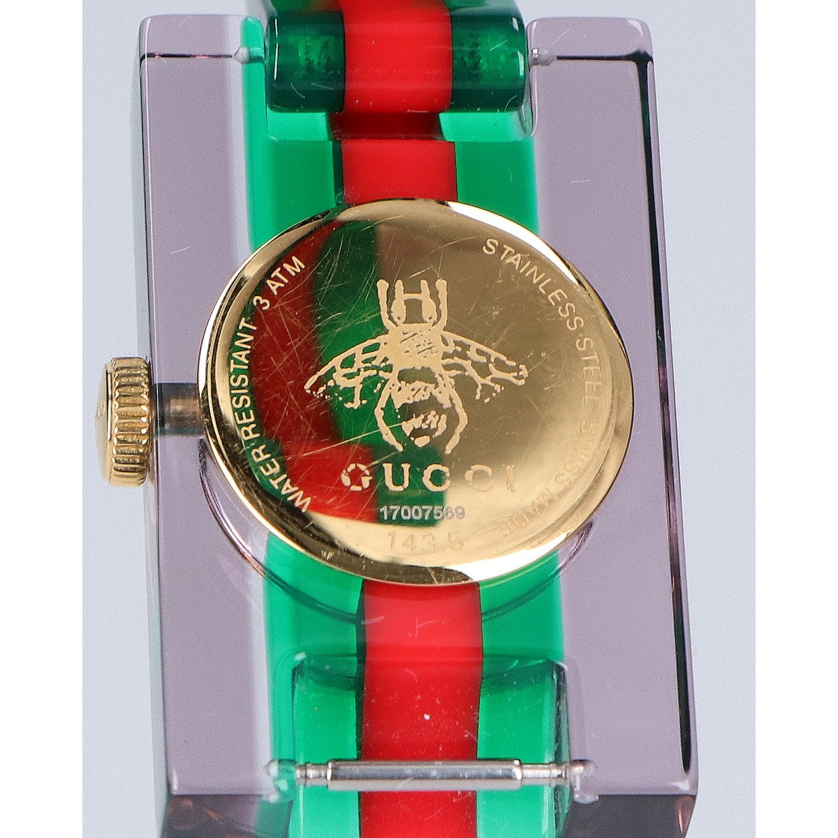 GUCCI グッチ YA143501 143.5 ヴィンテージウェブ スケルトン文字盤 クオーツ 腕時計