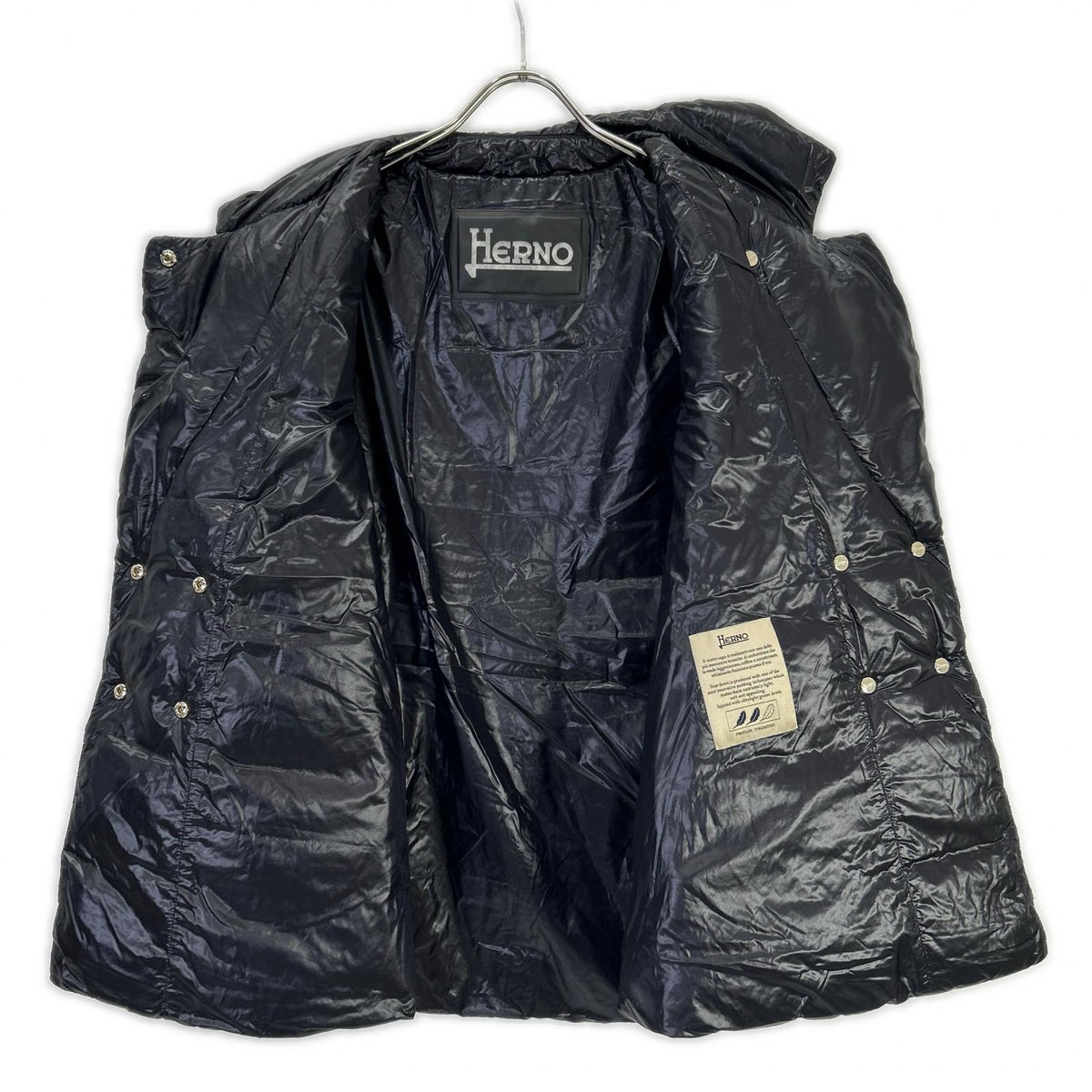 HERNO Herno PI001498D-12017-9300 2022 black double-breasted down jacket jacket