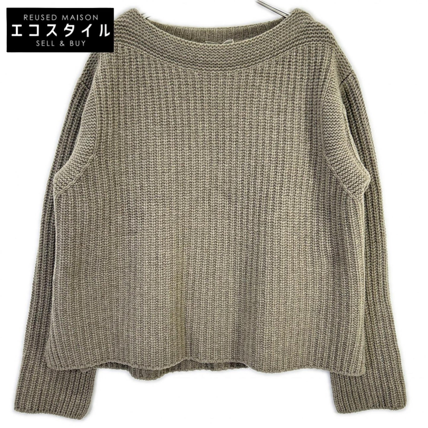 Chaos greige CH906512ER wool x cashmere knit pullover top