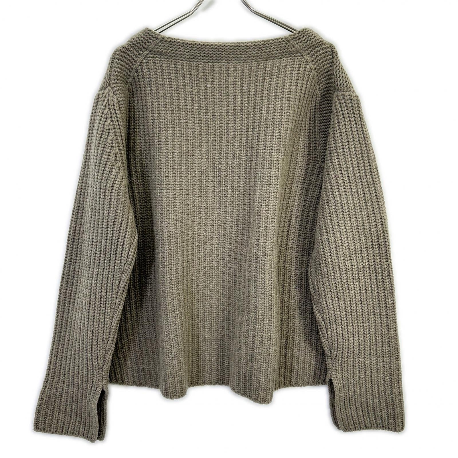 Chaos greige CH906512ER wool x cashmere knit pullover top