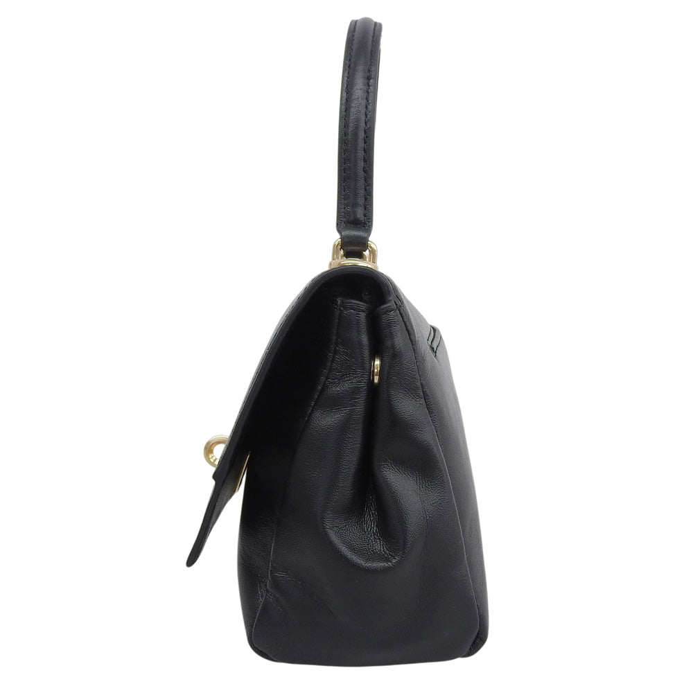 CHARLES & KEITH チャールズ＆キース 美品 Lennie チェーンストラップトップハンドルバッグ ハンドバッグ レディース ブラック 50671771 ハンドバッグ