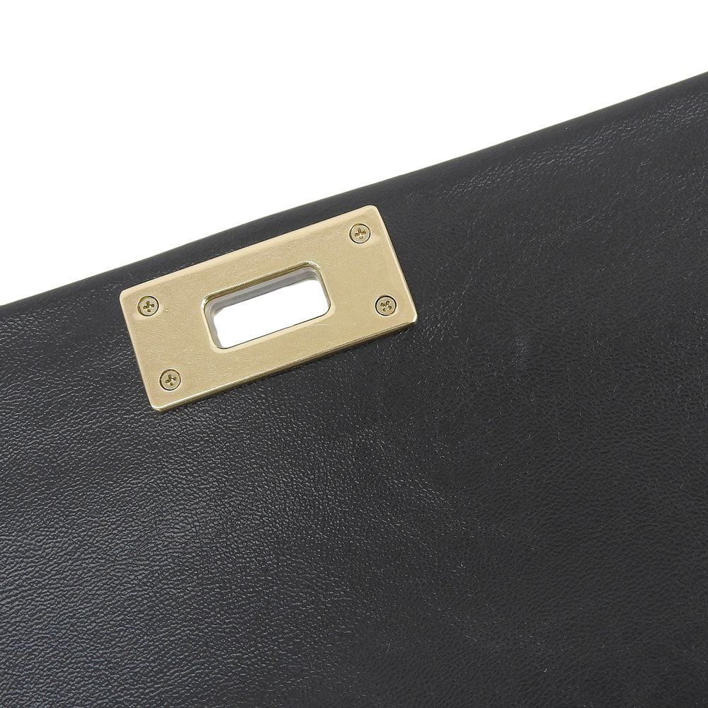 CHARLES & KEITH チャールズ＆キース 美品 Lennie チェーンストラップトップハンドルバッグ ハンドバッグ レディース ブラック 50671771 ハンドバッグ