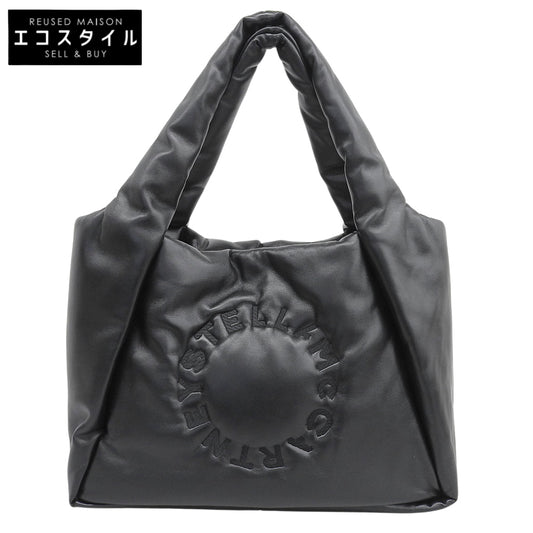 STELLA McCARTNEY ステラマッカートニー 美品 ステラ ロゴ パフィー トートバッグ レディース 黒 ブラック 502793 WP0096 トートバッグ