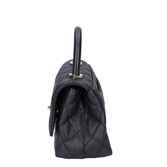 CHANEL Black AS2215 Caviar Skin Coco Handle XXS 2-Way Bag Shoulder Bag