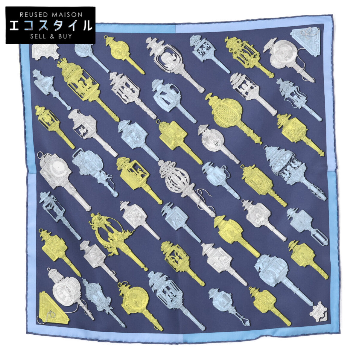 HERMES エルメス 【新品未使用】893081S 02 MERVEILLEUSES LANTERNES メルヴェイユーズ ランタン シルク カレ45 スカーフ