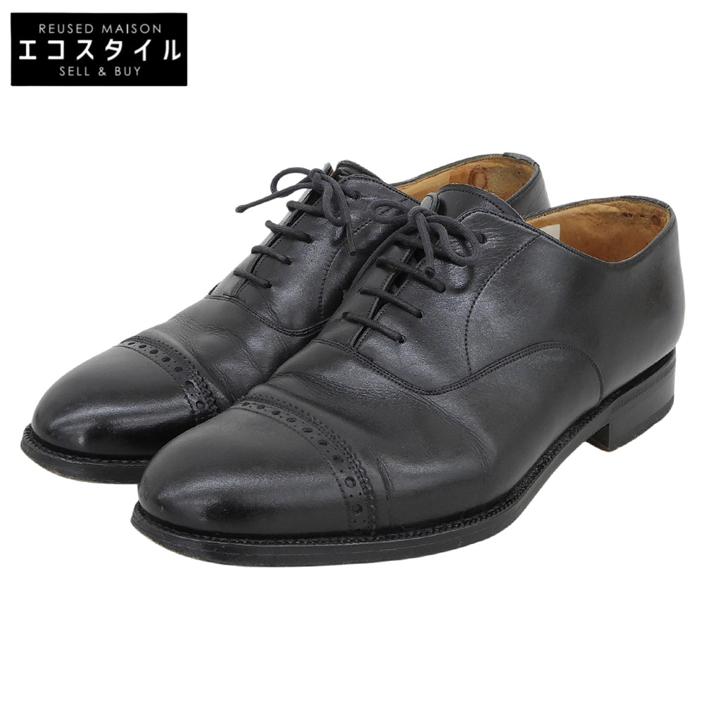 YANKO ヤンコ パンチドキャップトゥ シューズ メンズ レザー ブラック 25 EE 10400103 シューズ