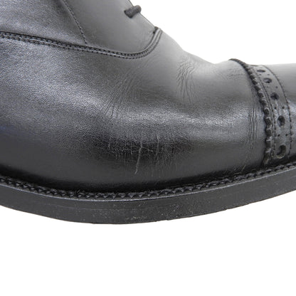 YANKO ヤンコ パンチドキャップトゥ シューズ メンズ レザー ブラック 25 EE 10400103 シューズ