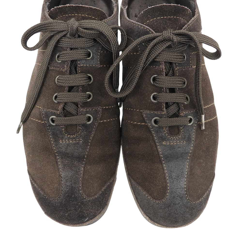 Ermenegildo Zegna エルメネジルドゼニア ローカット スニーカー シューズ メンズ スエード ブラウン 7 E2 286 シューズ