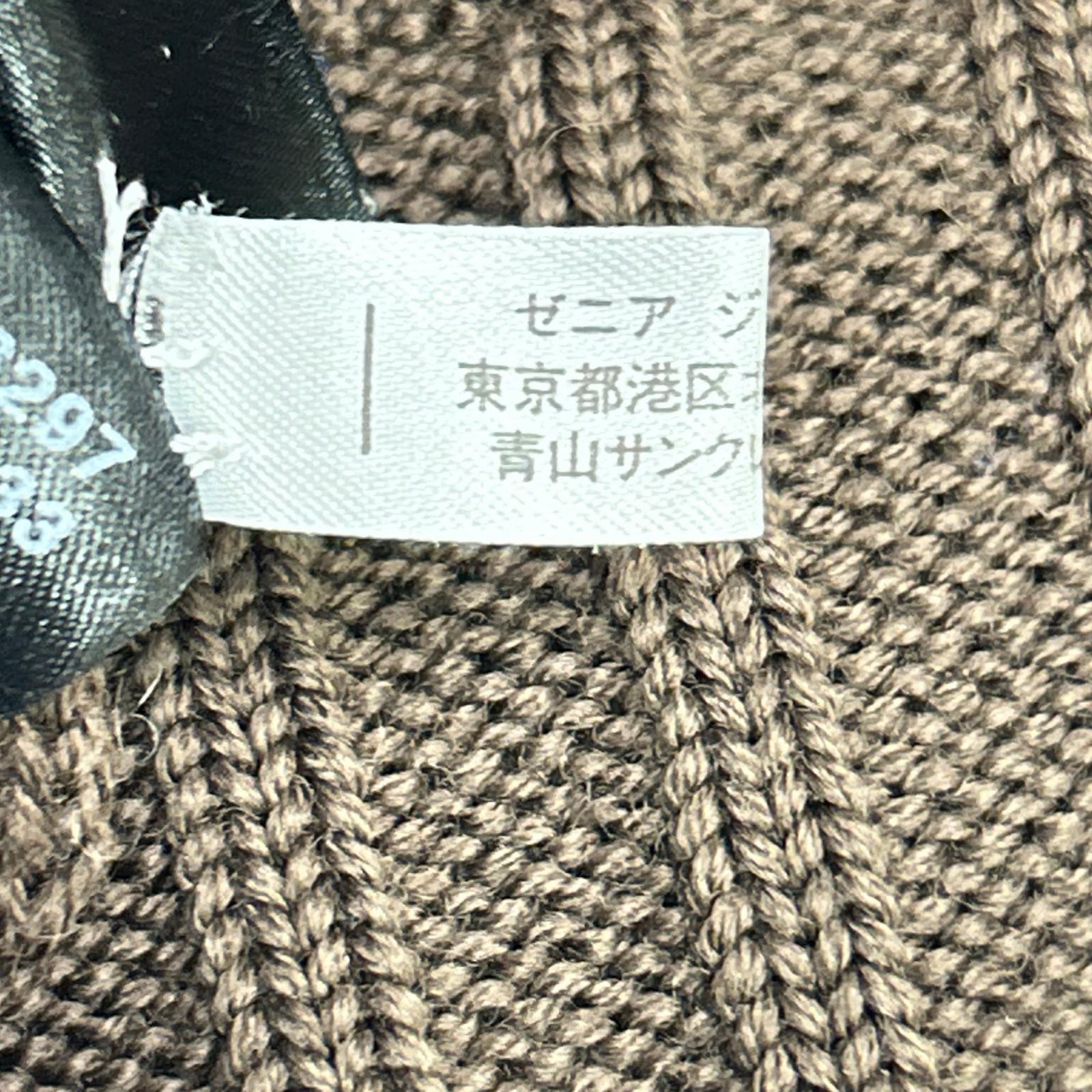 Zegna Sport ゼニア スポーツ ブラウン 杢ウール切替 ドライバーズ ニット セーター ジャケット