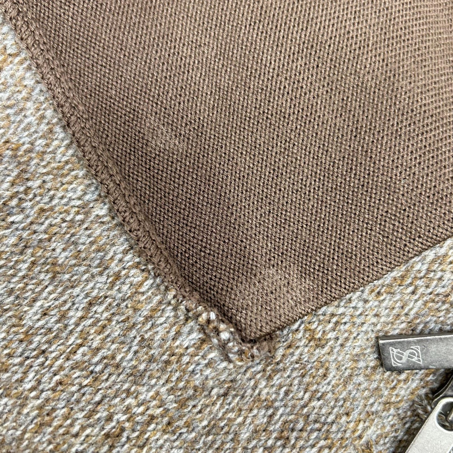 Zegna Sport ゼニア スポーツ ブラウン 杢ウール切替 ドライバーズ ニット セーター ジャケット