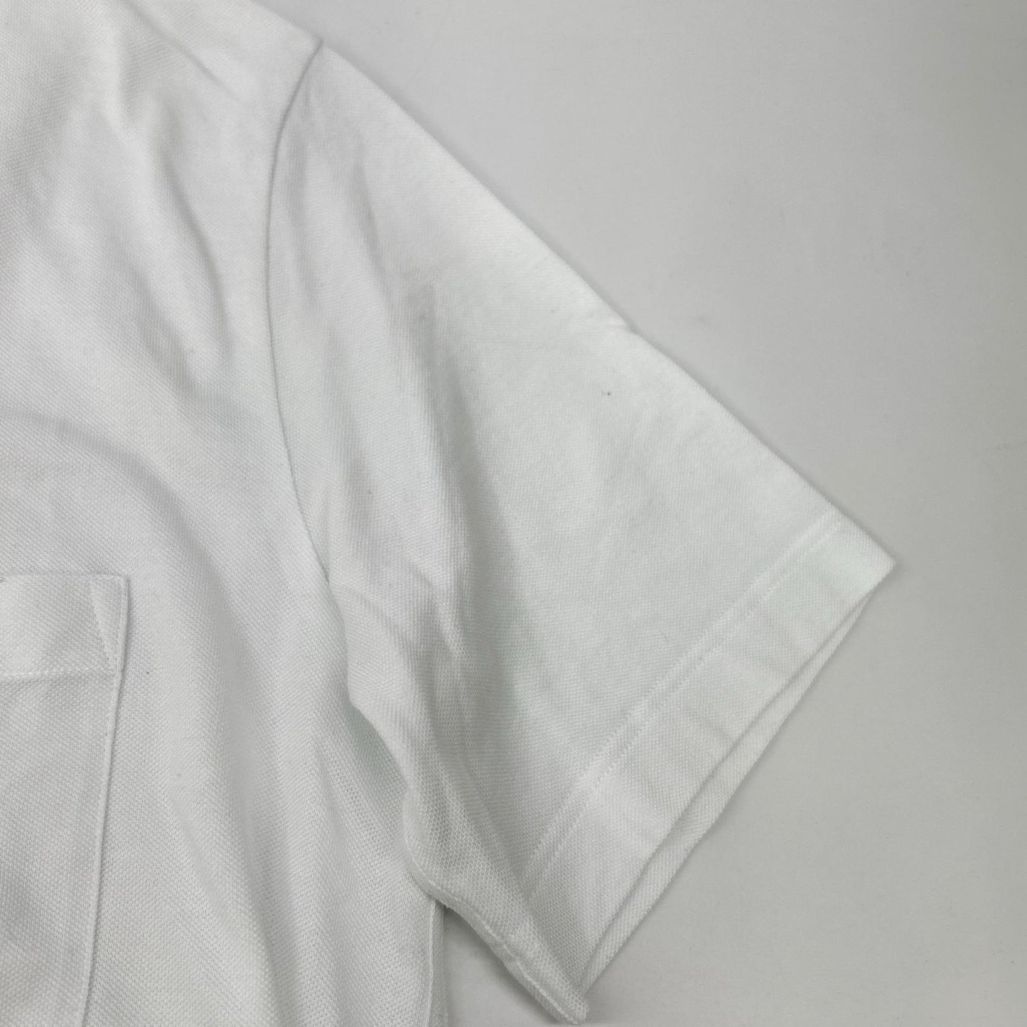 HERMES エルメス ホワイト 胸ポケットH刺繍 鹿の子Tシャツ トップス