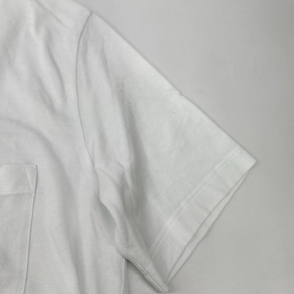 HERMES エルメス ホワイト 胸ポケットH刺繍 鹿の子Tシャツ トップス