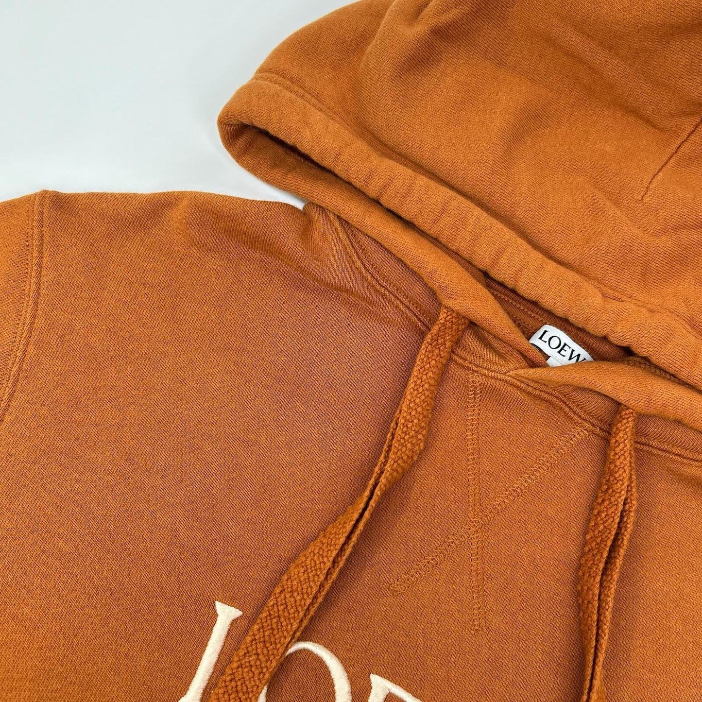 1723947 Beige Anagram Logo Embroidered Hoodie Top S Men's