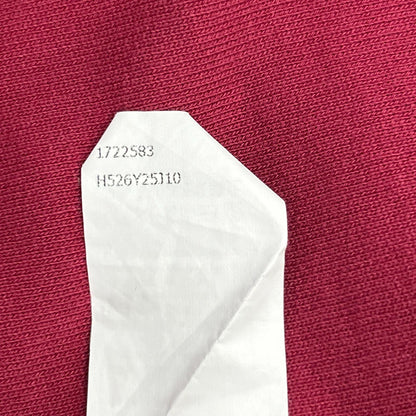 1722583 红色 拼接材质 字母组合刺绣 拉链连帽衫 上衣 XS 男士